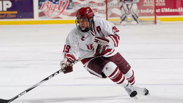 James Marcou on ice in white
