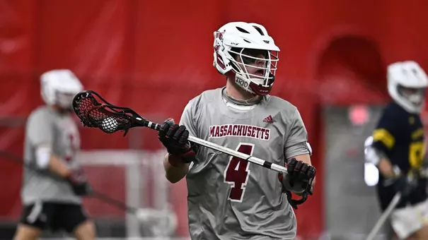 Blaise New on the field in the Bubble against Merrimack