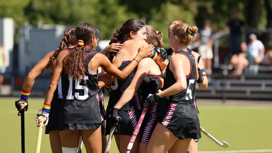 Field Hockey Team Celebration vs. Ohio