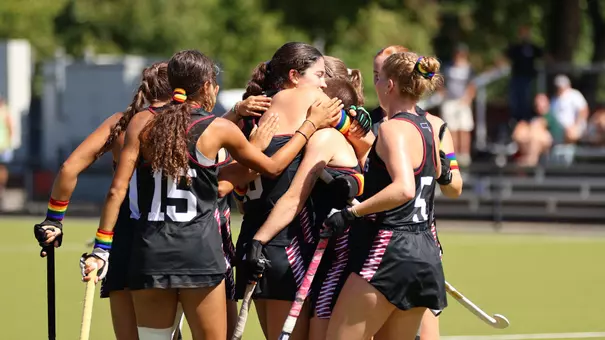 Field Hockey Team Celebration vs. Ohio