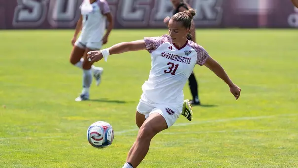 Martina Sanz Bravo strikes a ball on Rudd Field