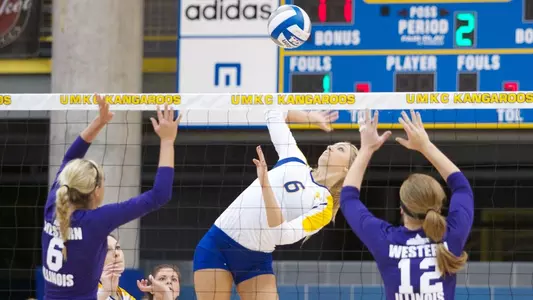 Hagedorn Leads 'Roos With 11 Kills And Nine Blocks In Loss To Grizzlies