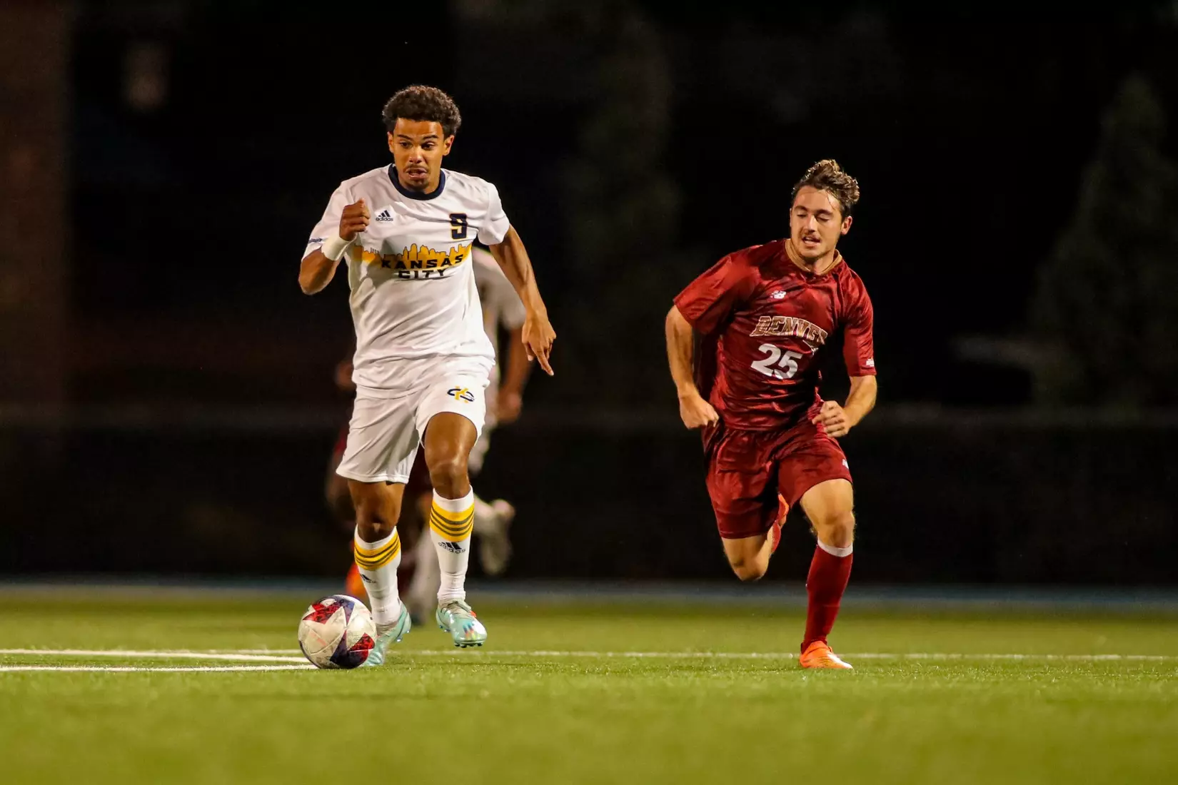 Kansas City Men's Soccer gave up an early penalty kick goal before falling to Denver, 1-0, on Oct. 7, 2023.