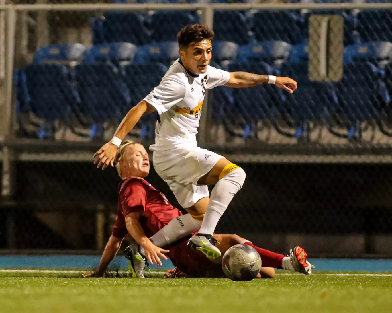Kansas City Men's Soccer gave up an early penalty kick goal before falling to Denver, 1-0, on Oct. 7, 2023.