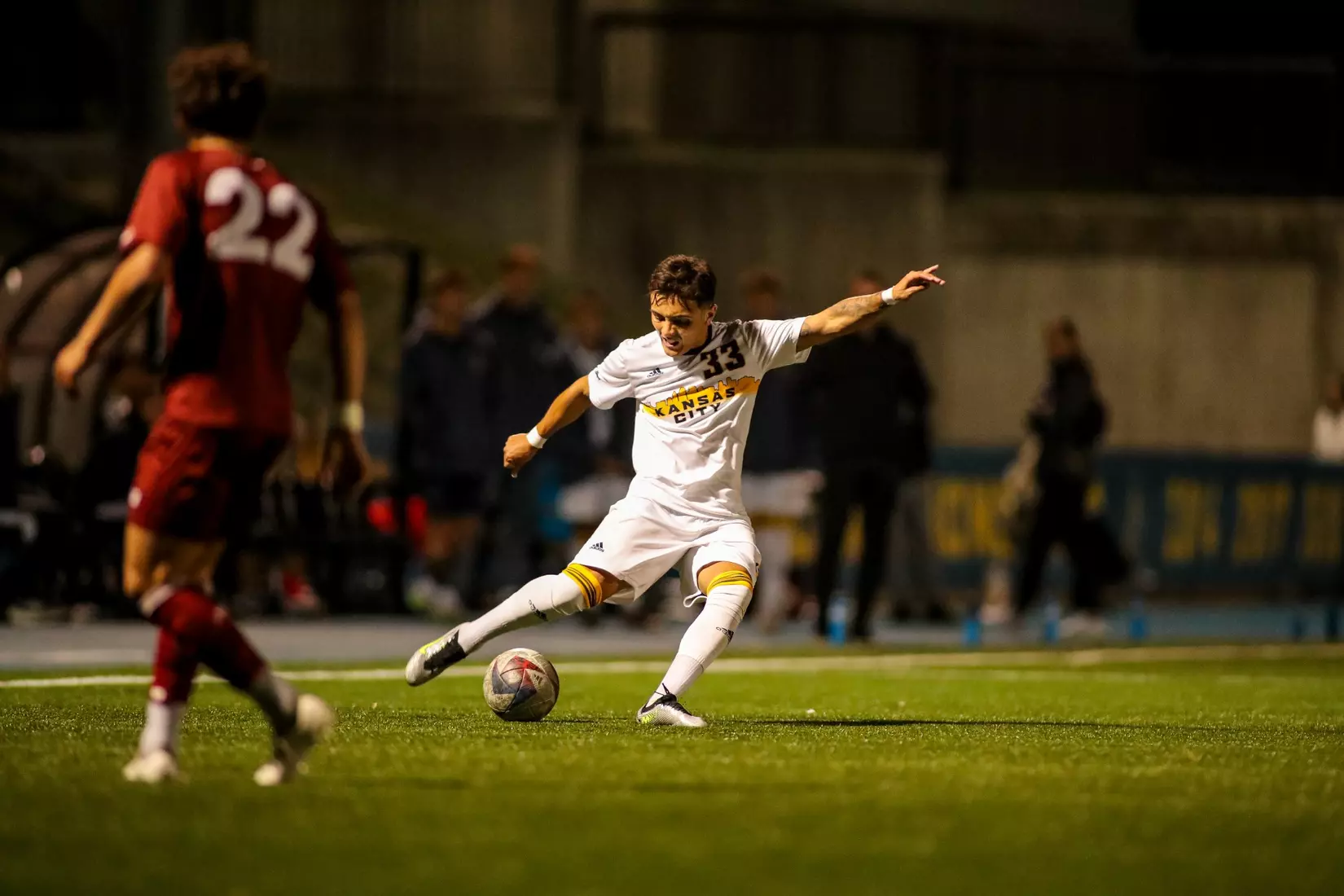 Kansas City Men's Soccer gave up an early penalty kick goal before falling to Denver, 1-0, on Oct. 7, 2023.