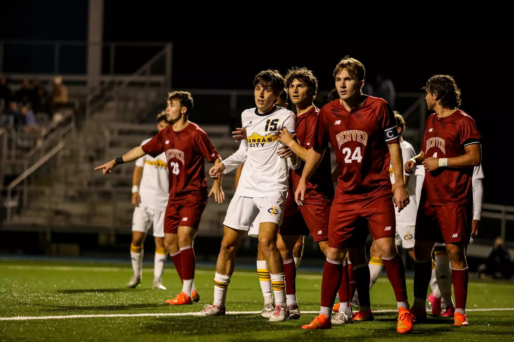 Kansas City Men's Soccer gave up an early penalty kick goal before falling to Denver, 1-0, on Oct. 7, 2023.