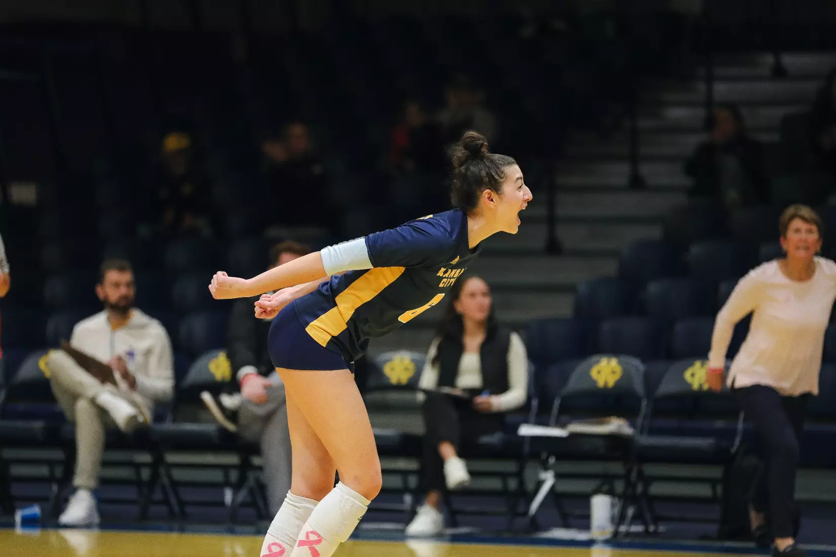 Kansas City Volleyball battled tooth-and-nail with South Dakota on Oct. 14, 2023, prevailing for a 3-2 victory.