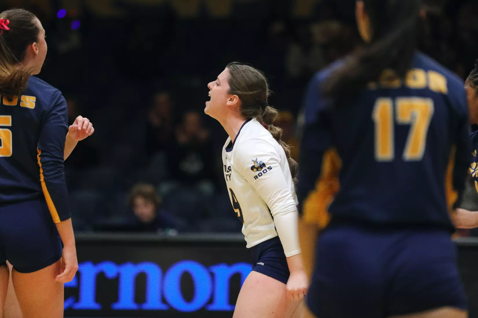 Kansas City Volleyball battled tooth-and-nail with South Dakota on Oct. 14, 2023, prevailing for a 3-2 victory.