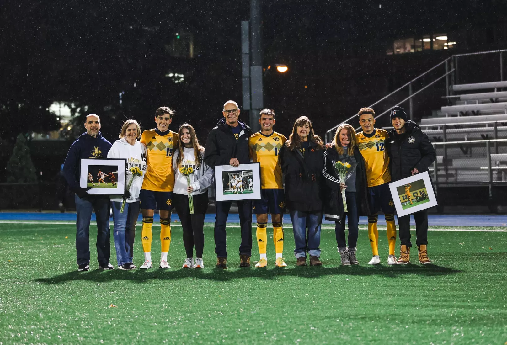 Kansas City Men's Soccer battled the elements and got an 89th minute goal from Edson Murguia to get a Senior Night win over St. Thomas on Oct. 28, 2023.
