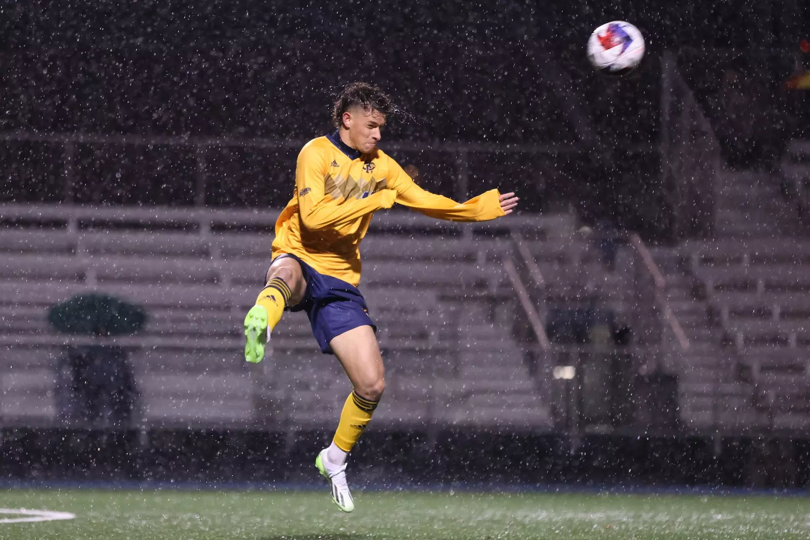Kansas City Men's Soccer battled the elements and got an 89th minute goal from Edson Murguia to get a Senior Night win over St. Thomas on Oct. 28, 2023.