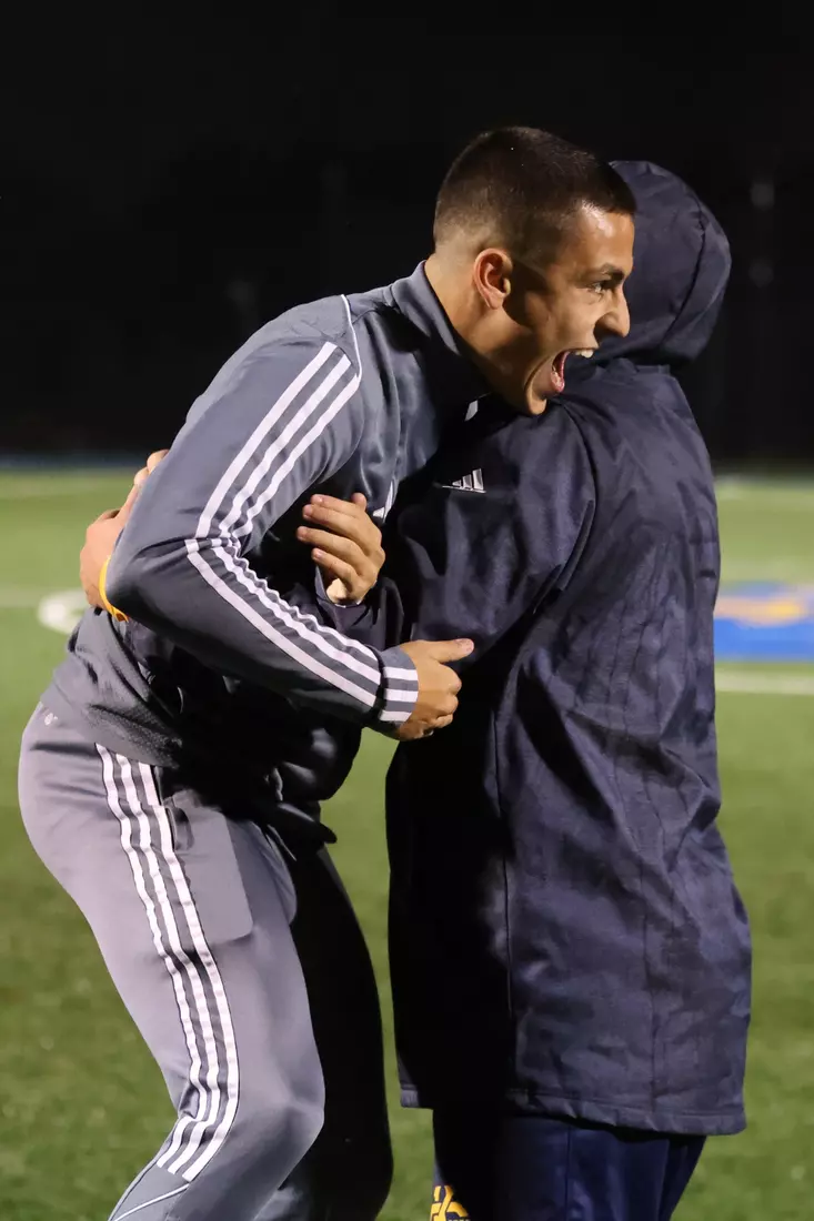 Kansas City Men's Soccer battled the elements and got an 89th minute goal from Edson Murguia to get a Senior Night win over St. Thomas on Oct. 28, 2023.