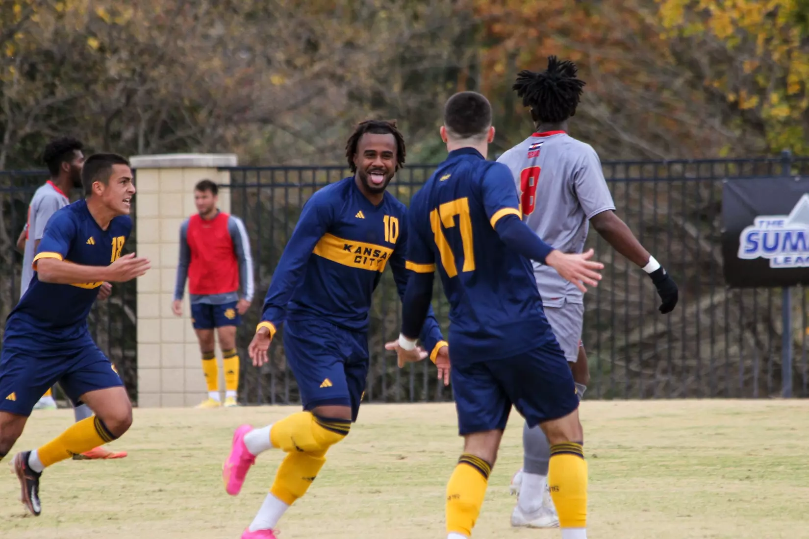 Kansas City Men's Soccer took down the #1 seed for the second year in-a-row at the Summit League Semifinals on Nov. 9, 2023, advancing past No. 23 Denver, 3-3 (5-4 PKs).