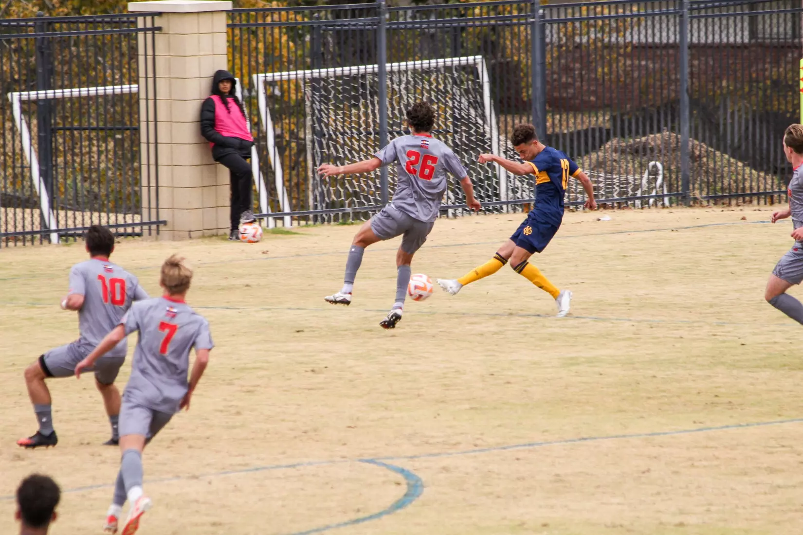 Kansas City Men's Soccer took down the #1 seed for the second year in-a-row at the Summit League Semifinals on Nov. 9, 2023, advancing past No. 23 Denver, 3-3 (5-4 PKs).