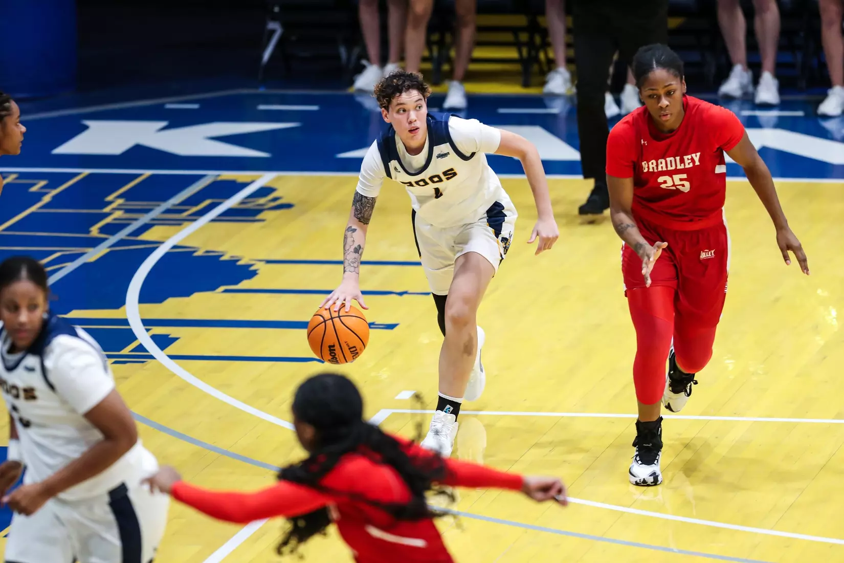 Kansas City Women's Basketball started the 2023-24 season off on a high note, defeating Bradley on Nov. 6, 2023.