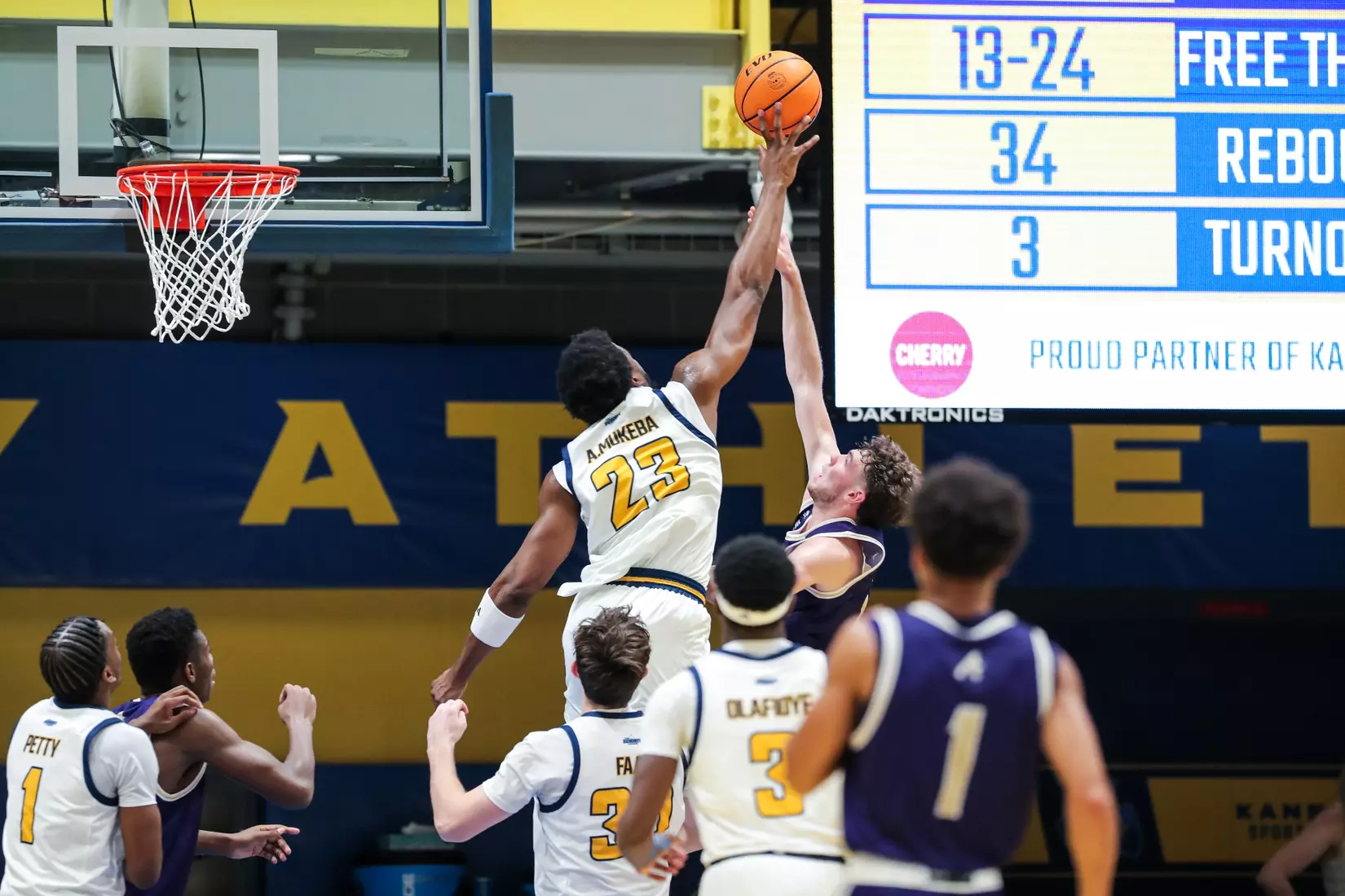 Kansas City Men's Basketball opened the 2023-24 season with a 79-48 home victory over Avila on Nov. 6, 2023.