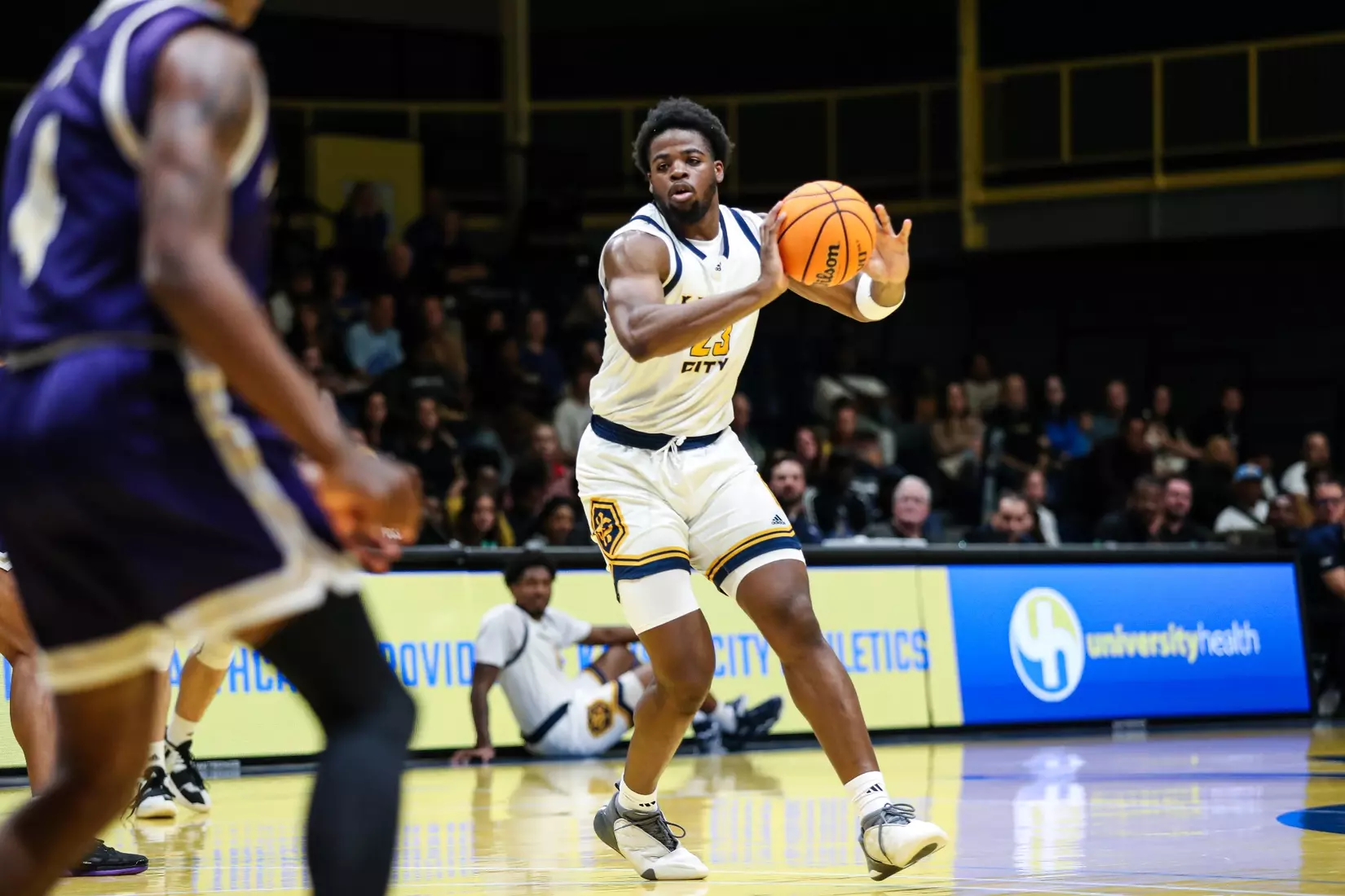 Kansas City Men's Basketball opened the 2023-24 season with a 79-48 home victory over Avila on Nov. 6, 2023.