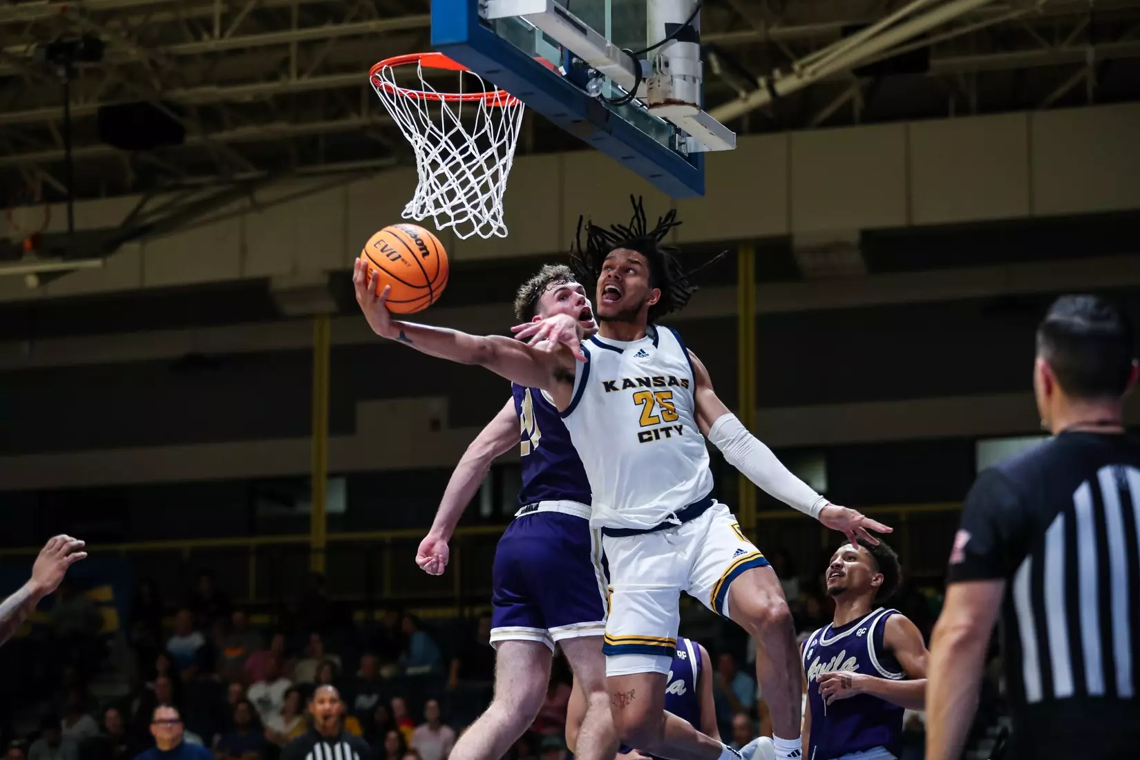 Kansas City Men's Basketball opened the 2023-24 season with a 79-48 home victory over Avila on Nov. 6, 2023.