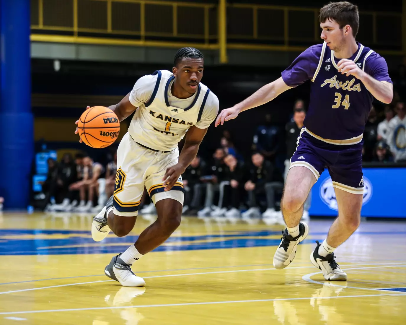 Kansas City Men's Basketball opened the 2023-24 season with a 79-48 home victory over Avila on Nov. 6, 2023.