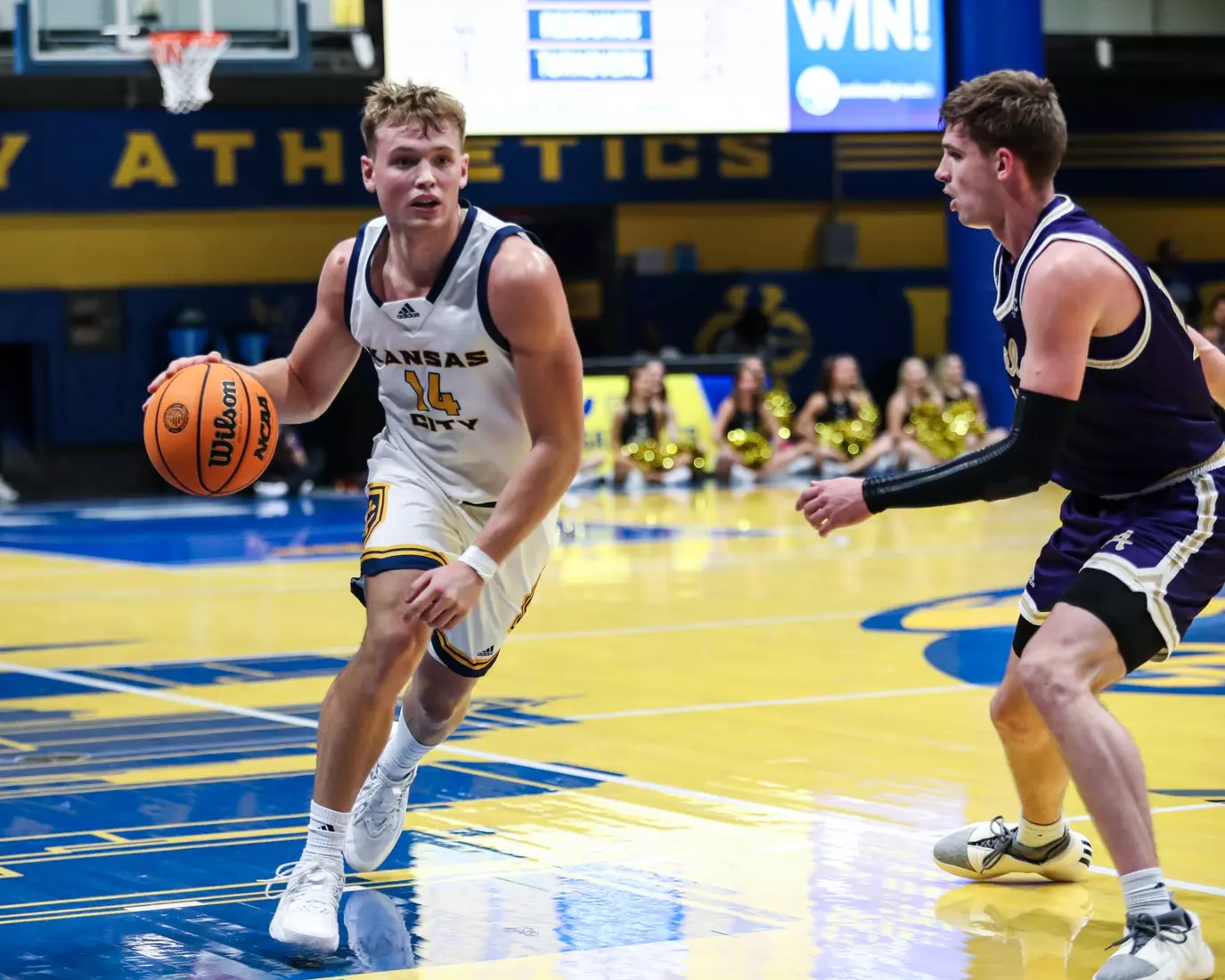 Kansas City Men's Basketball opened the 2023-24 season with a 79-48 home victory over Avila on Nov. 6, 2023.