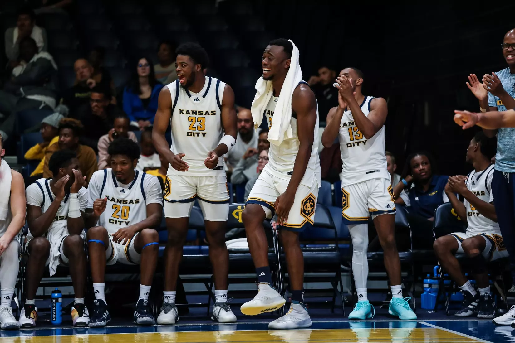 Kansas City Men's Basketball opened the 2023-24 season with a 79-48 home victory over Avila on Nov. 6, 2023.