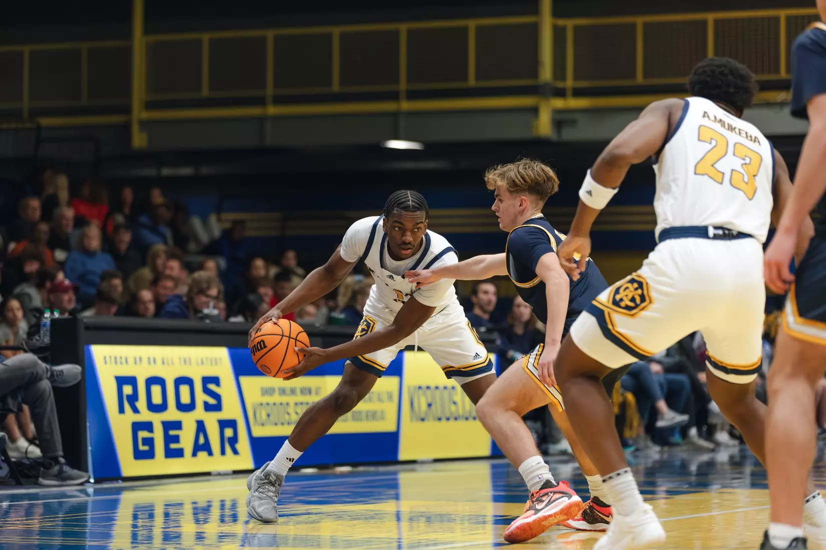 Kansas City Men's Basketball got out to a 2-0 start on the young 2023-24 season after a 95-42 beatdown of St. Mary on Nov. 11, 2023.