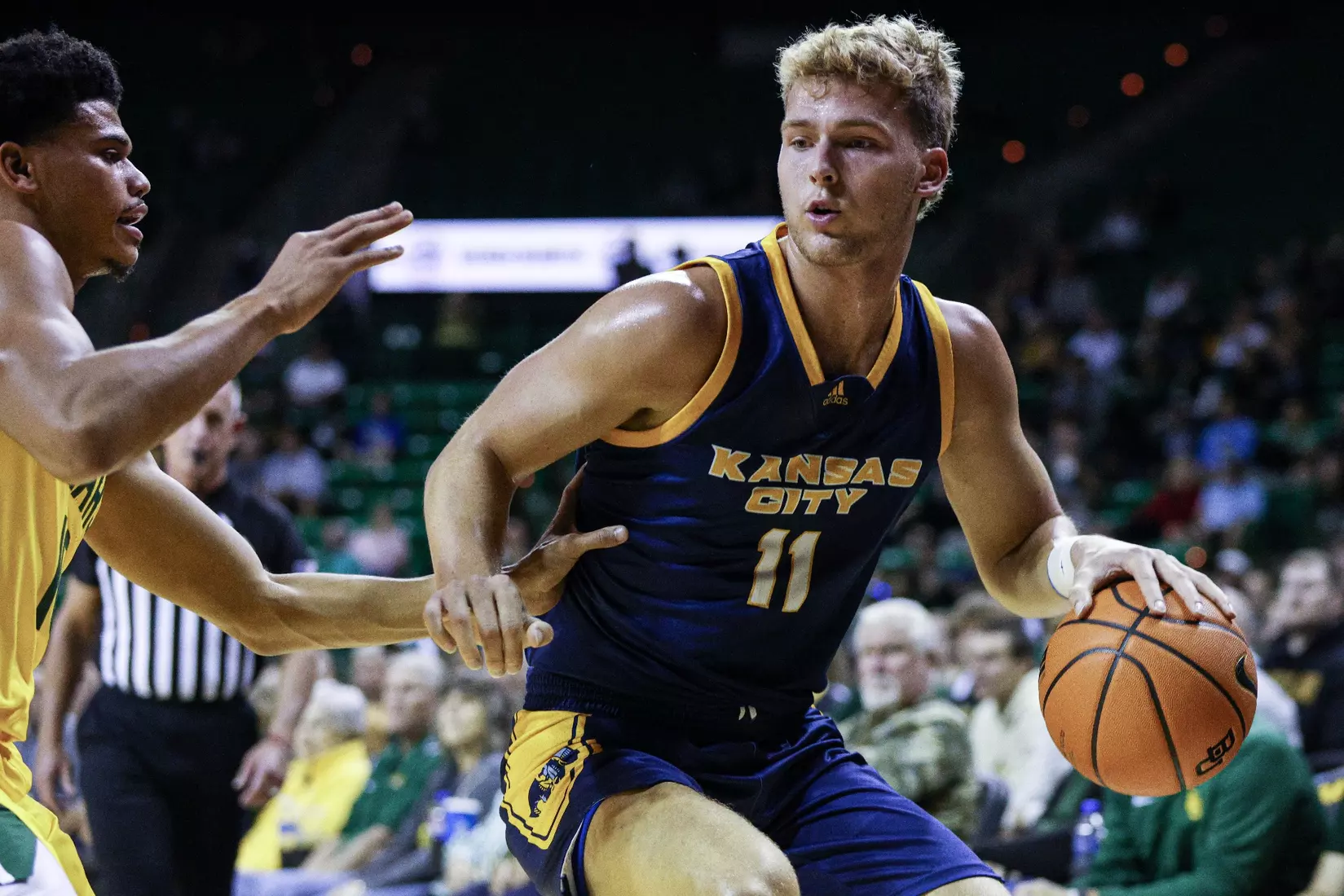 Kansas City Men's Basketball suffered its first loss of the season at the hands of Baylor on Nov. 14, 2023.