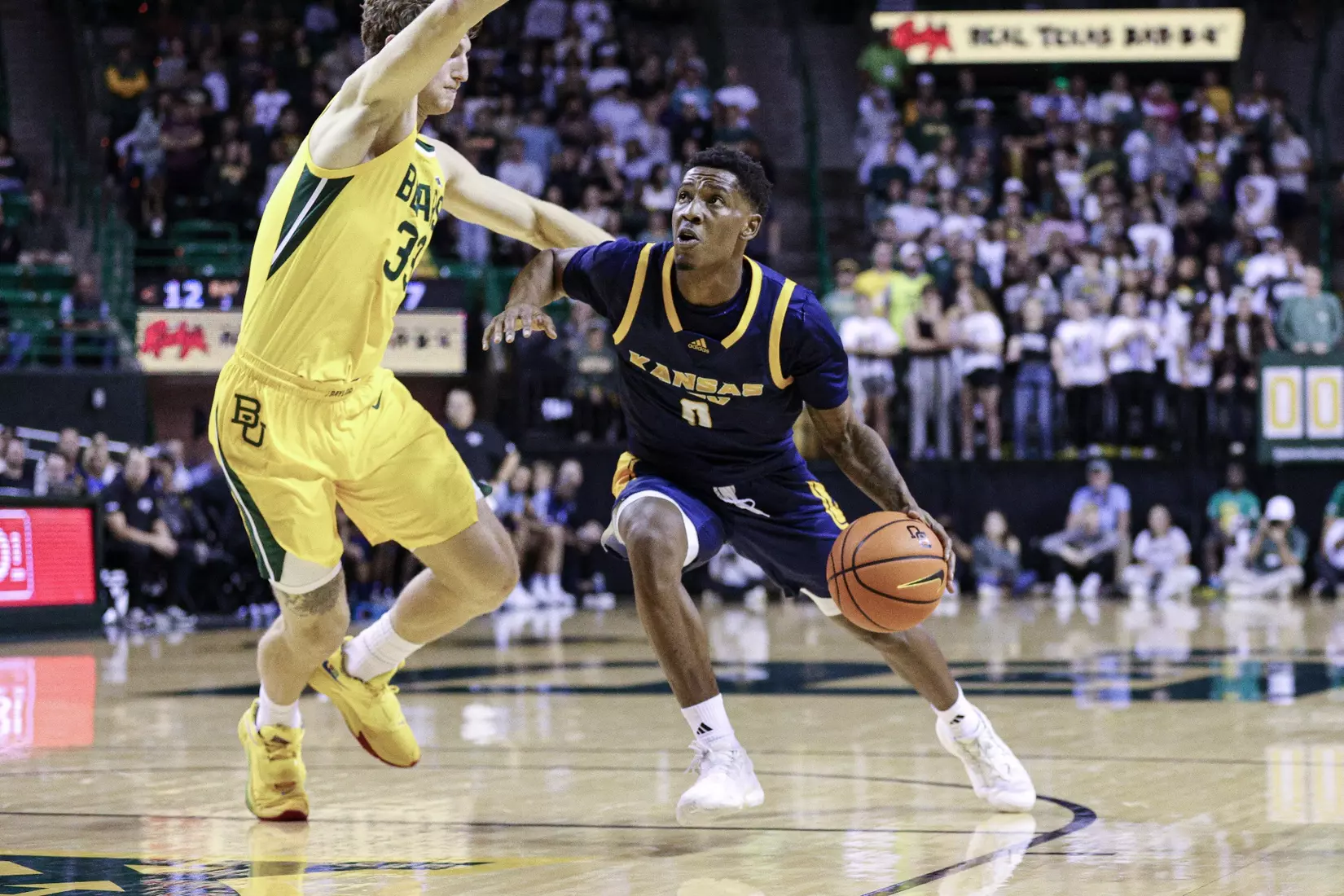 Kansas City Men's Basketball suffered its first loss of the season at the hands of Baylor on Nov. 14, 2023.