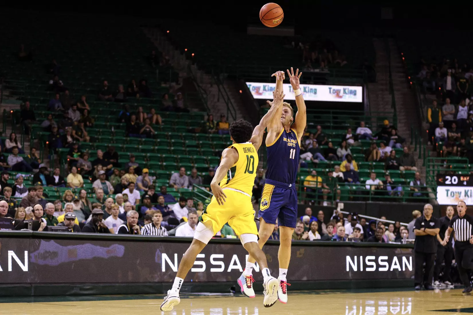 Kansas City Men's Basketball suffered its first loss of the season at the hands of Baylor on Nov. 14, 2023.