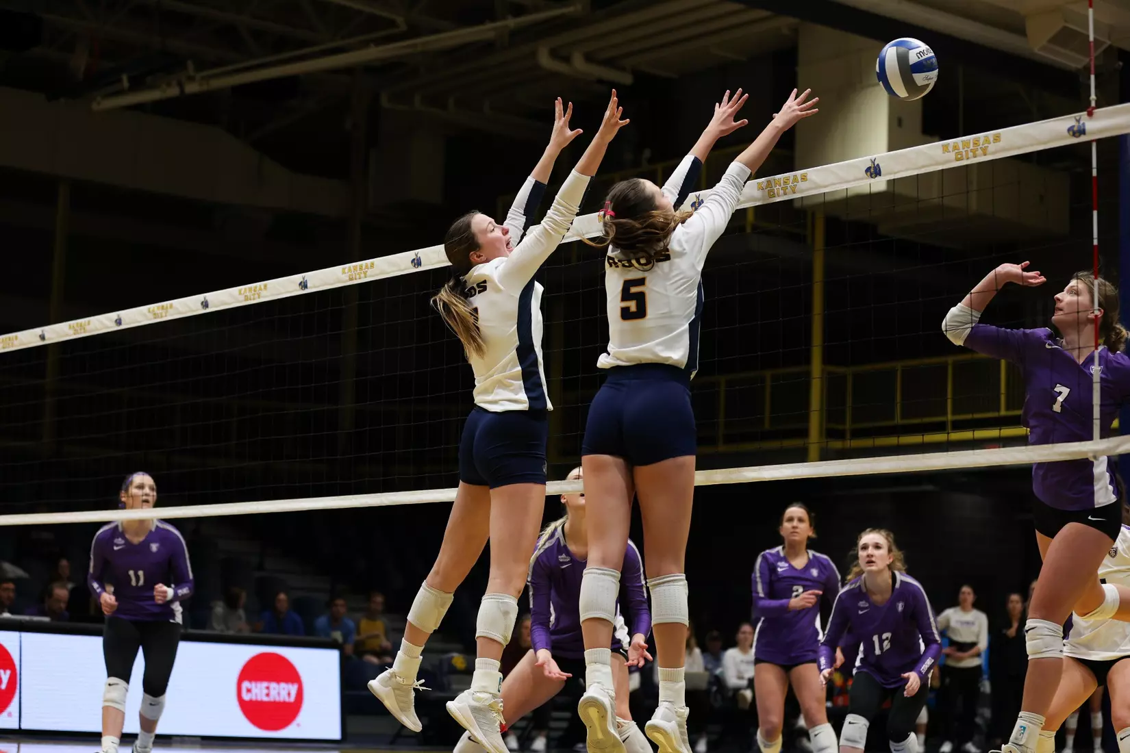 Kansas City Volleyball clinched a share of the Summit League regular season title with a 3-0 win over St. Thomas on Nov. 15, 2023.