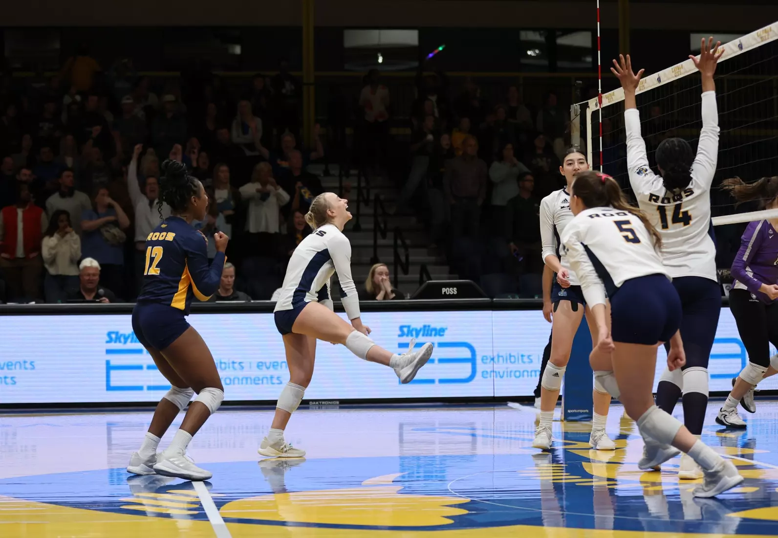 Kansas City Volleyball clinched a share of the Summit League regular season title with a 3-0 win over St. Thomas on Nov. 15, 2023.