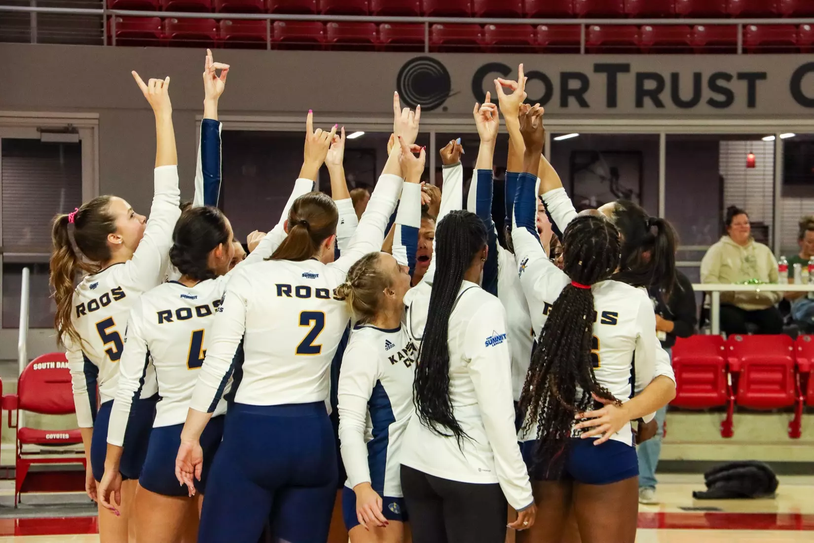 Kansas City Volleyball took down #5 North Dakota State and qualified to the second conference title match in program history on Nov. 20, 2023.