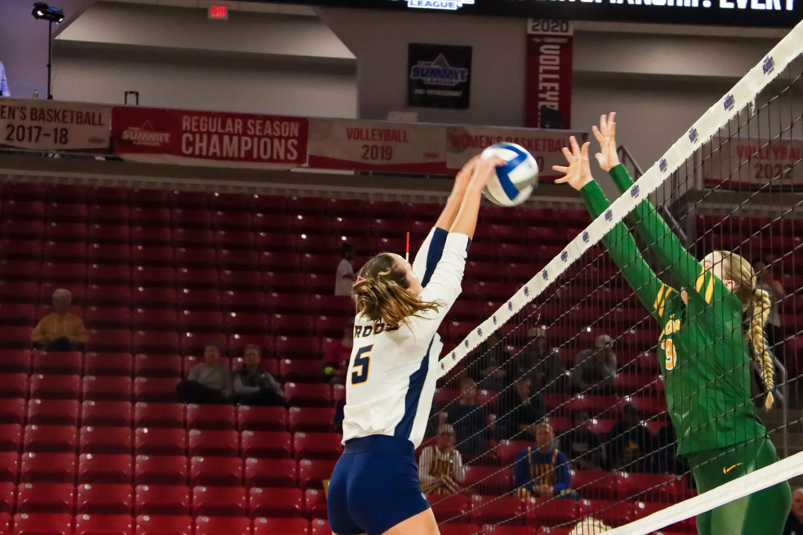 Kansas City Volleyball took down #5 North Dakota State and qualified to the second conference title match in program history on Nov. 20, 2023.