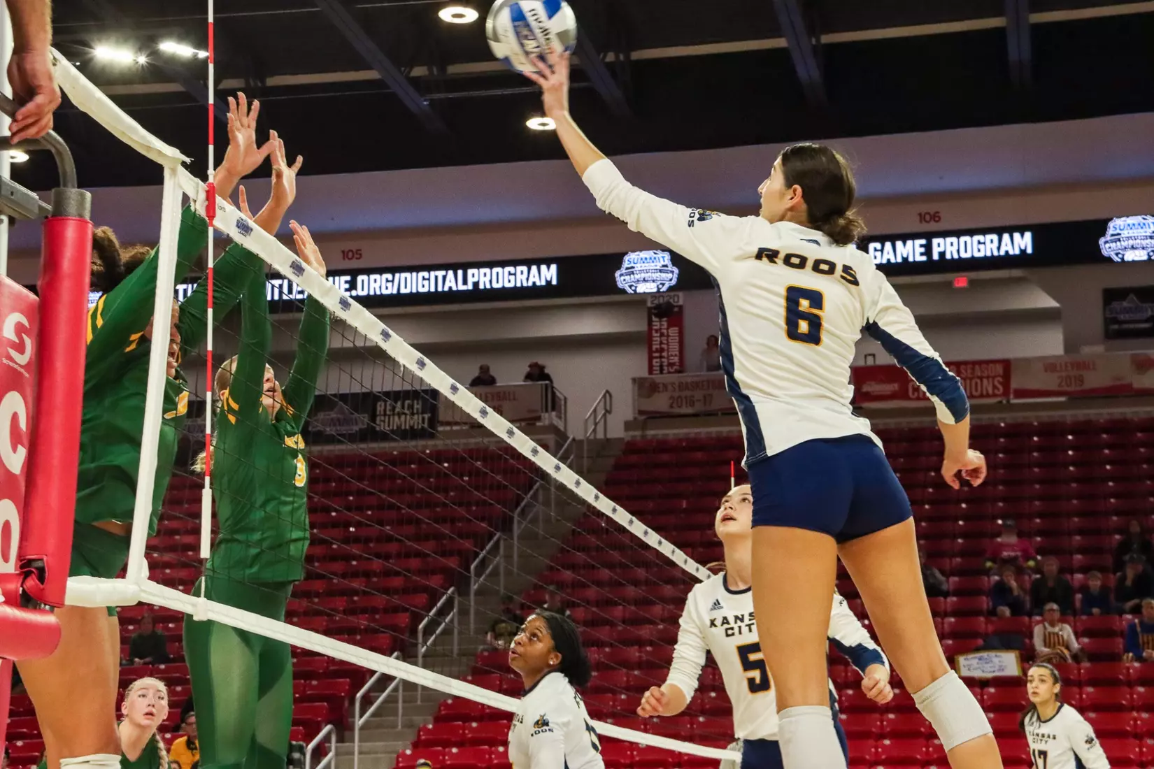 Kansas City Volleyball took down #5 North Dakota State and qualified to the second conference title match in program history on Nov. 20, 2023.