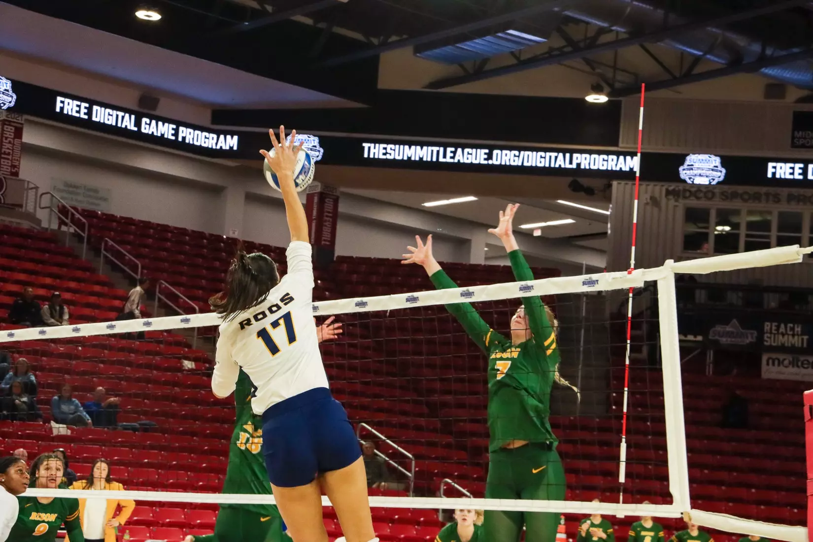 Kansas City Volleyball took down #5 North Dakota State and qualified to the second conference title match in program history on Nov. 20, 2023.