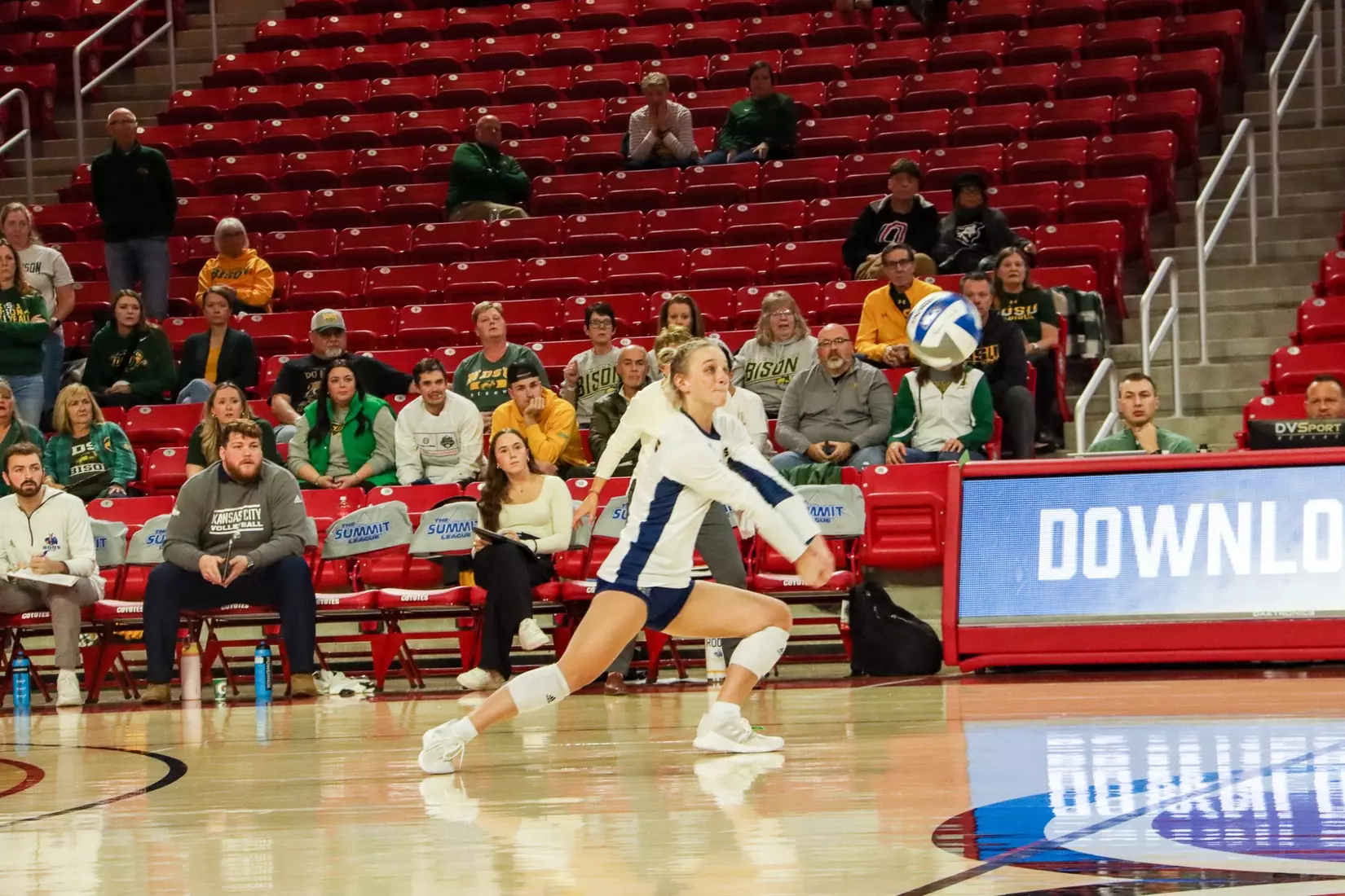 Kansas City Volleyball took down #5 North Dakota State and qualified to the second conference title match in program history on Nov. 20, 2023.