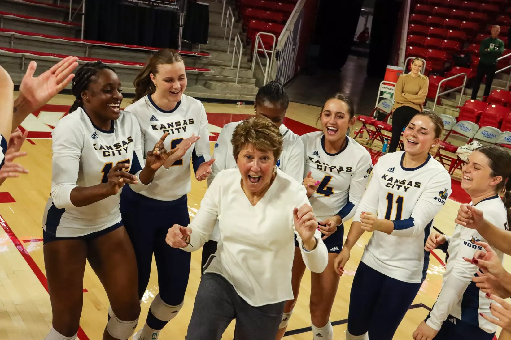 Kansas City Volleyball took down #5 North Dakota State and qualified to the second conference title match in program history on Nov. 20, 2023.