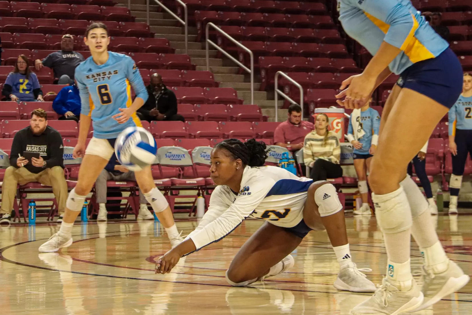 Kansas City Volleyball took the first two sets but could not bring home the championship against #2 Omaha on Nov. 21, 2023.