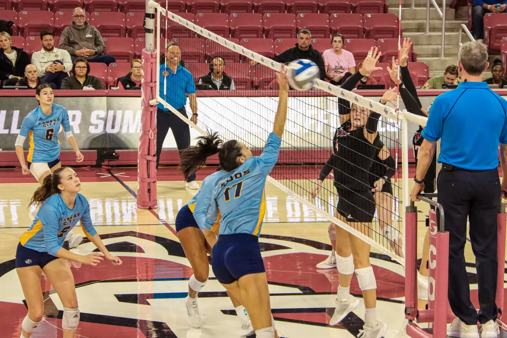 Kansas City Volleyball took the first two sets but could not bring home the championship against #2 Omaha on Nov. 21, 2023.