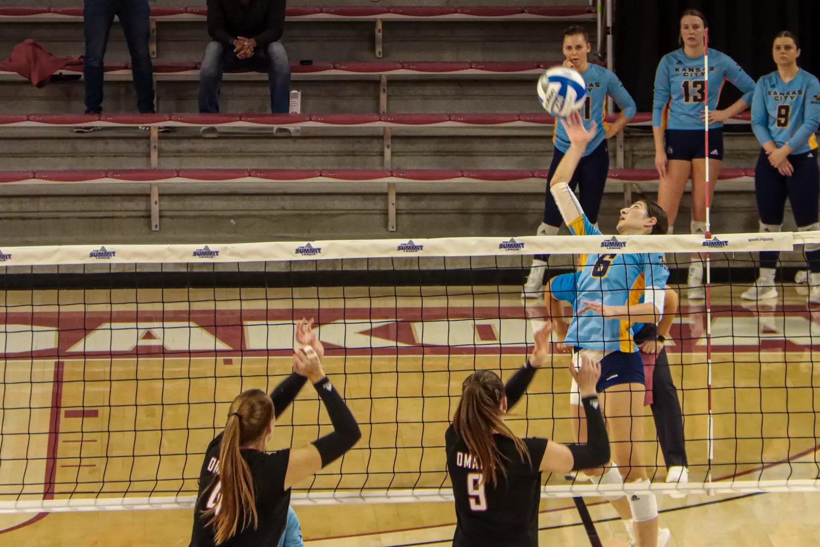 Kansas City Volleyball took the first two sets but could not bring home the championship against #2 Omaha on Nov. 21, 2023.