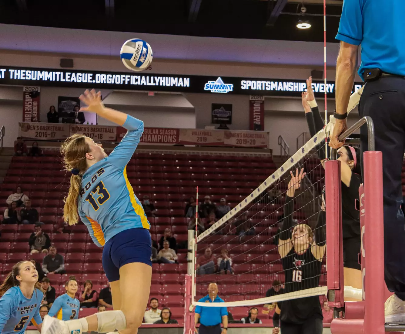 Kansas City Volleyball took the first two sets but could not bring home the championship against #2 Omaha on Nov. 21, 2023.