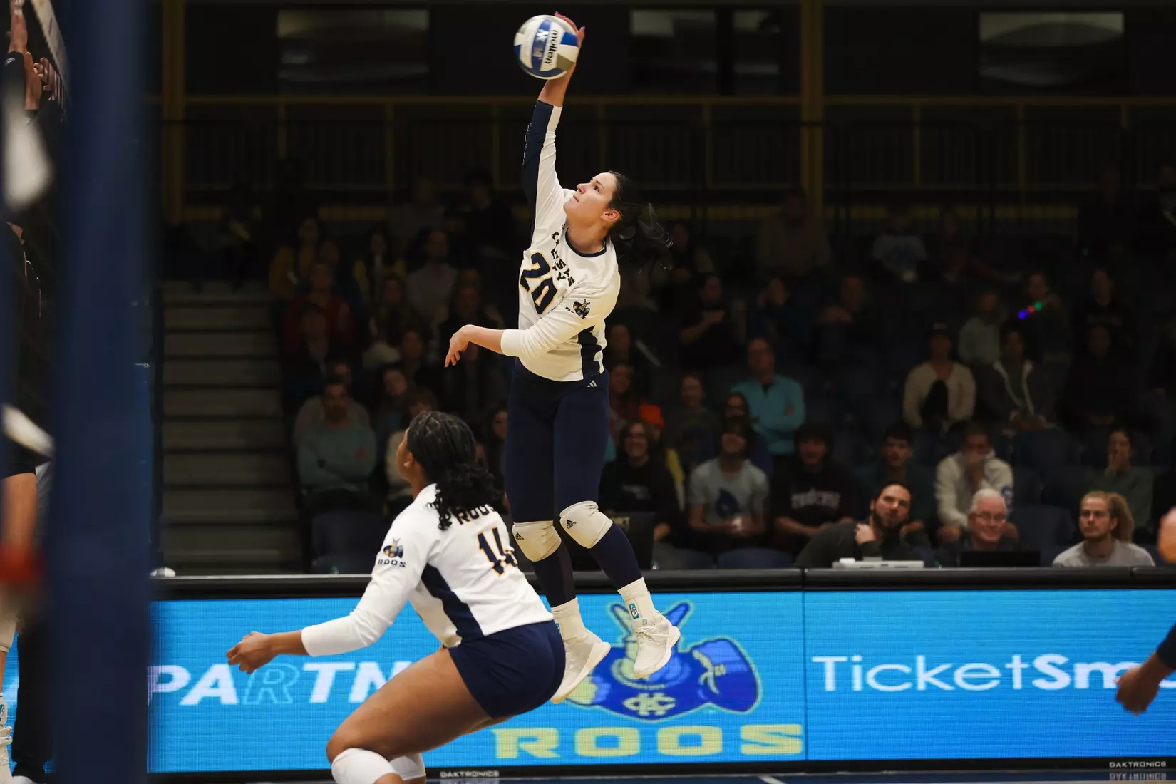 Kansas City Volleyball fell to Omaha in four sets on Nov. 2, 2023.