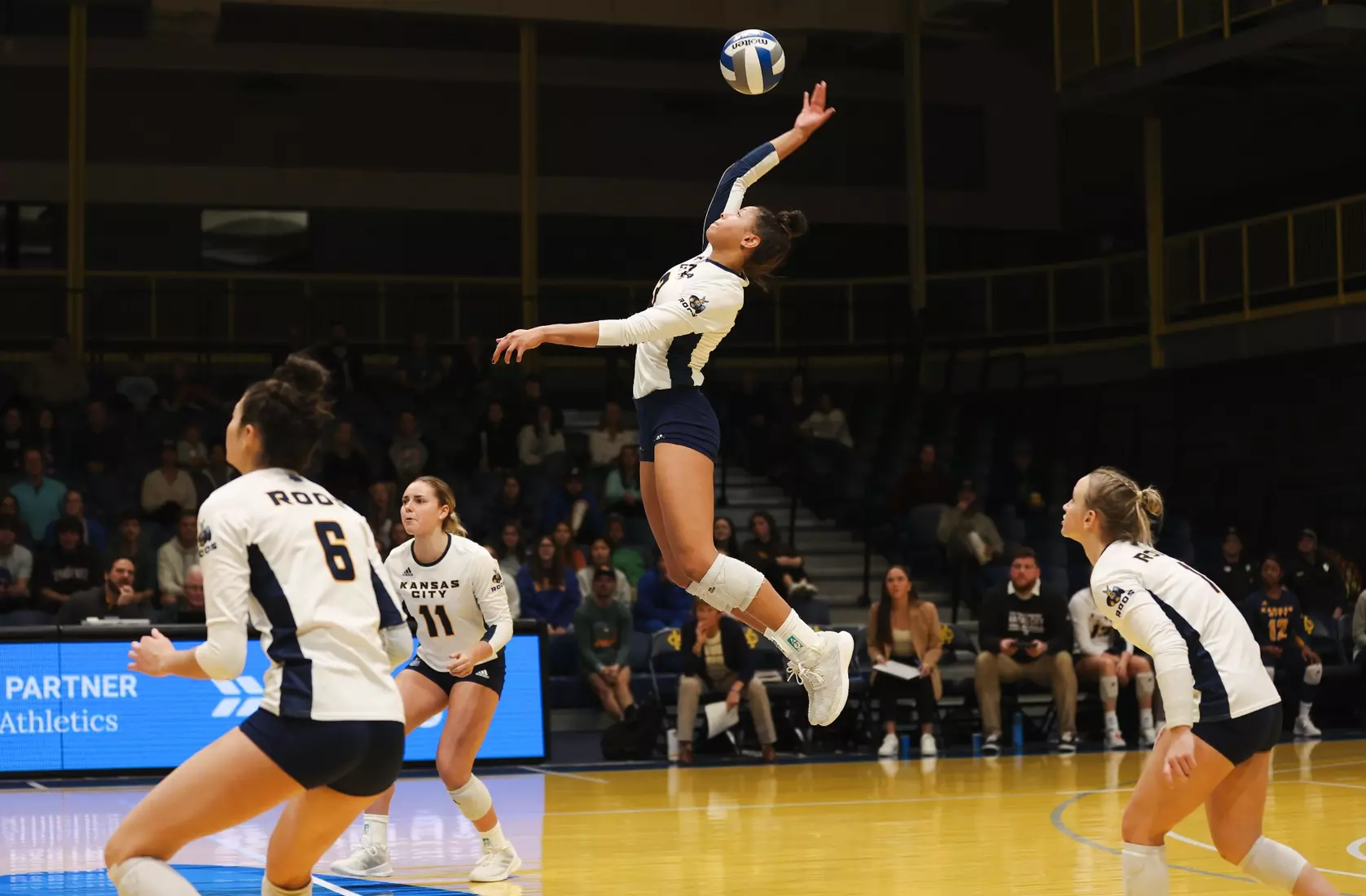 Kansas City Volleyball fell to Omaha in four sets on Nov. 2, 2023.