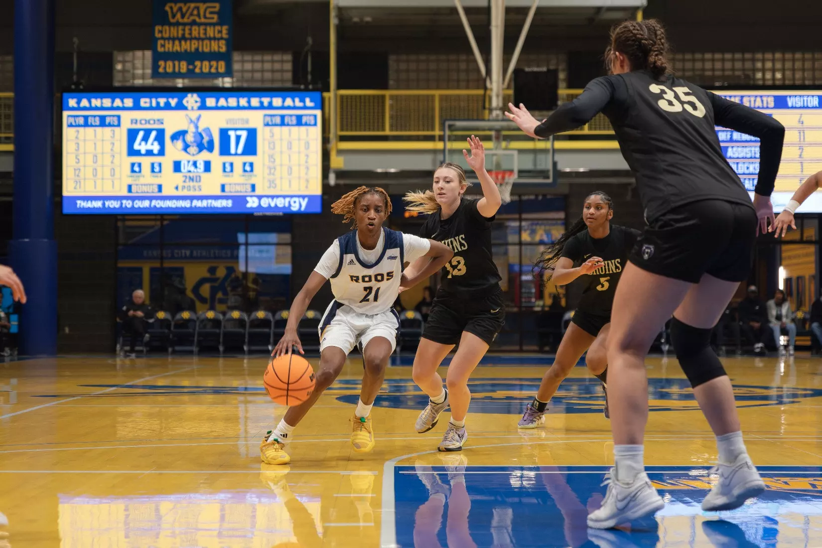 Kansas City Women's Basketball picked up its second-straight win as it dismantled Bellevue, 84-34 on Dec. 6, 2023.