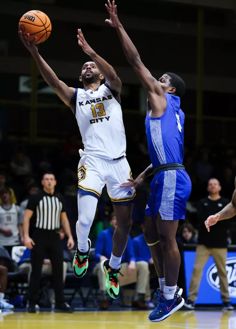 Kansas City Men's Basketball used a 29-point outing from Jamar Brown to move past Tabor College, 80-57 on Dec. 12, 2023.
