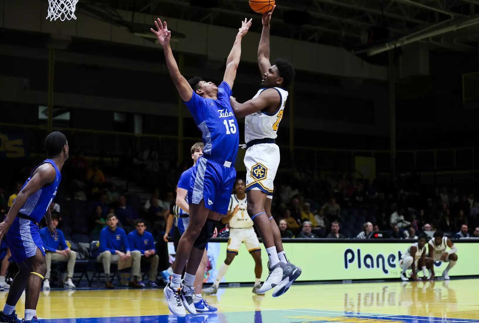 Kansas City Men's Basketball used a 29-point outing from Jamar Brown to move past Tabor College, 80-57 on Dec. 12, 2023.