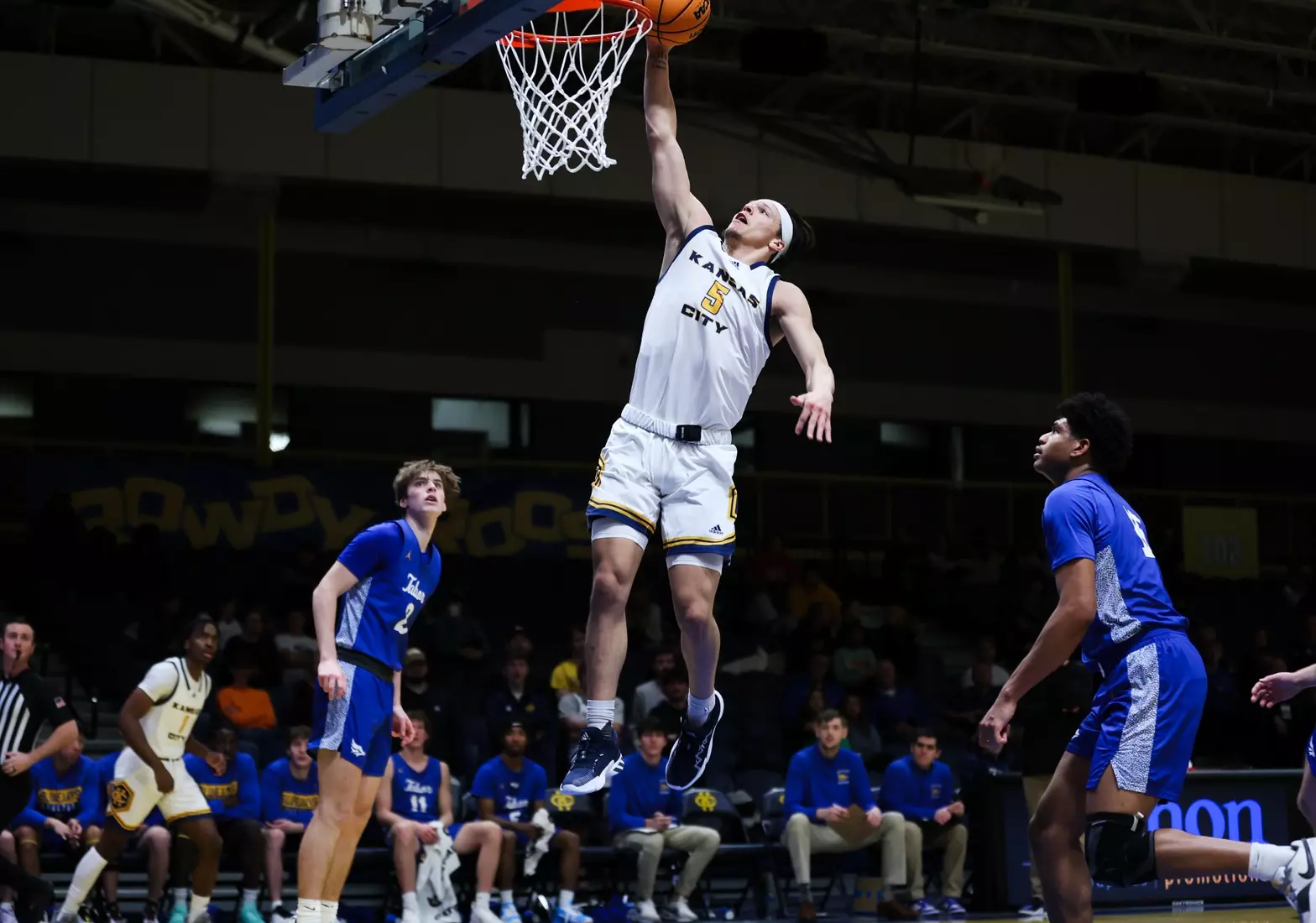 Kansas City Men's Basketball used a 29-point outing from Jamar Brown to move past Tabor College, 80-57 on Dec. 12, 2023.
