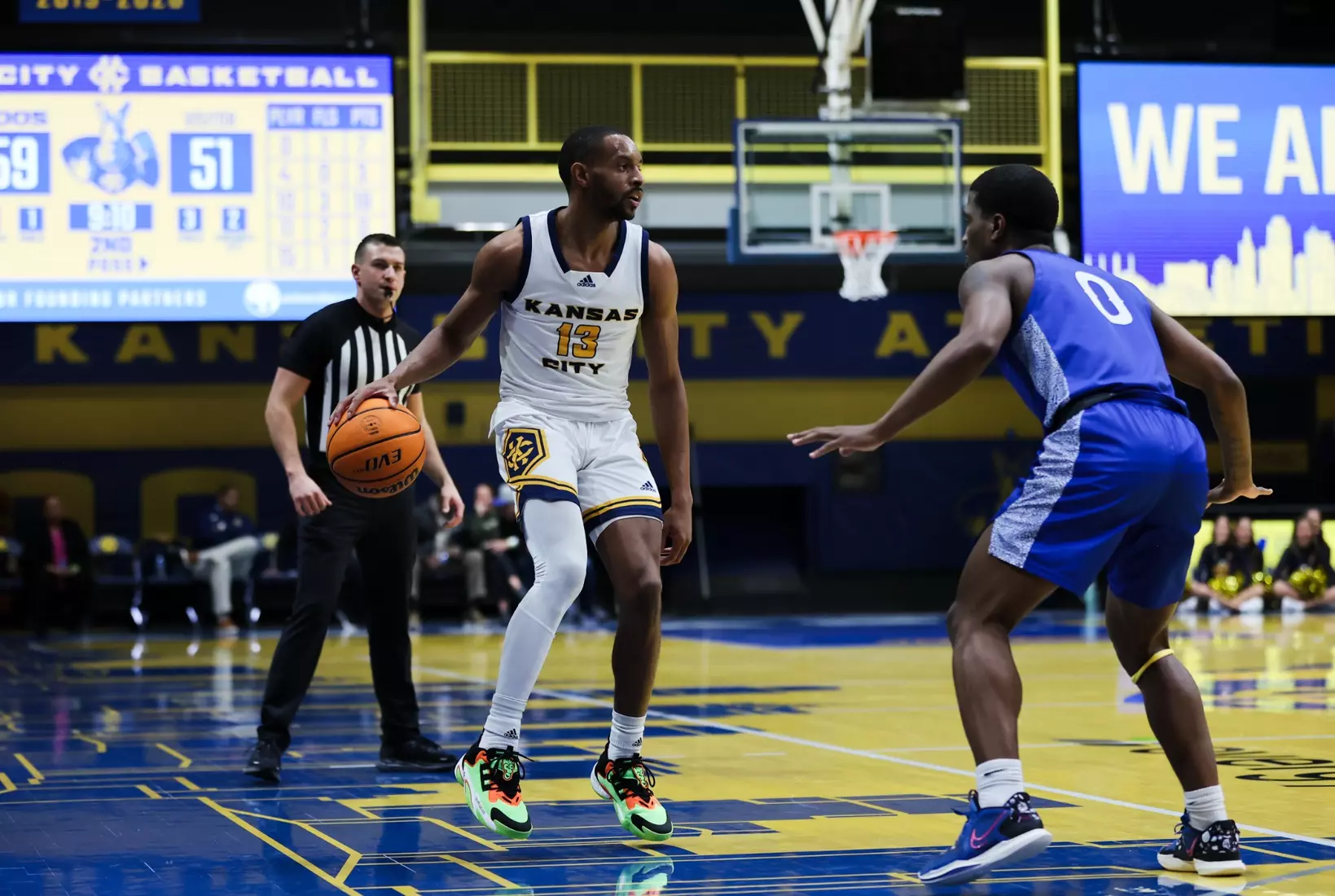 Kansas City Men's Basketball used a 29-point outing from Jamar Brown to move past Tabor College, 80-57 on Dec. 12, 2023.
