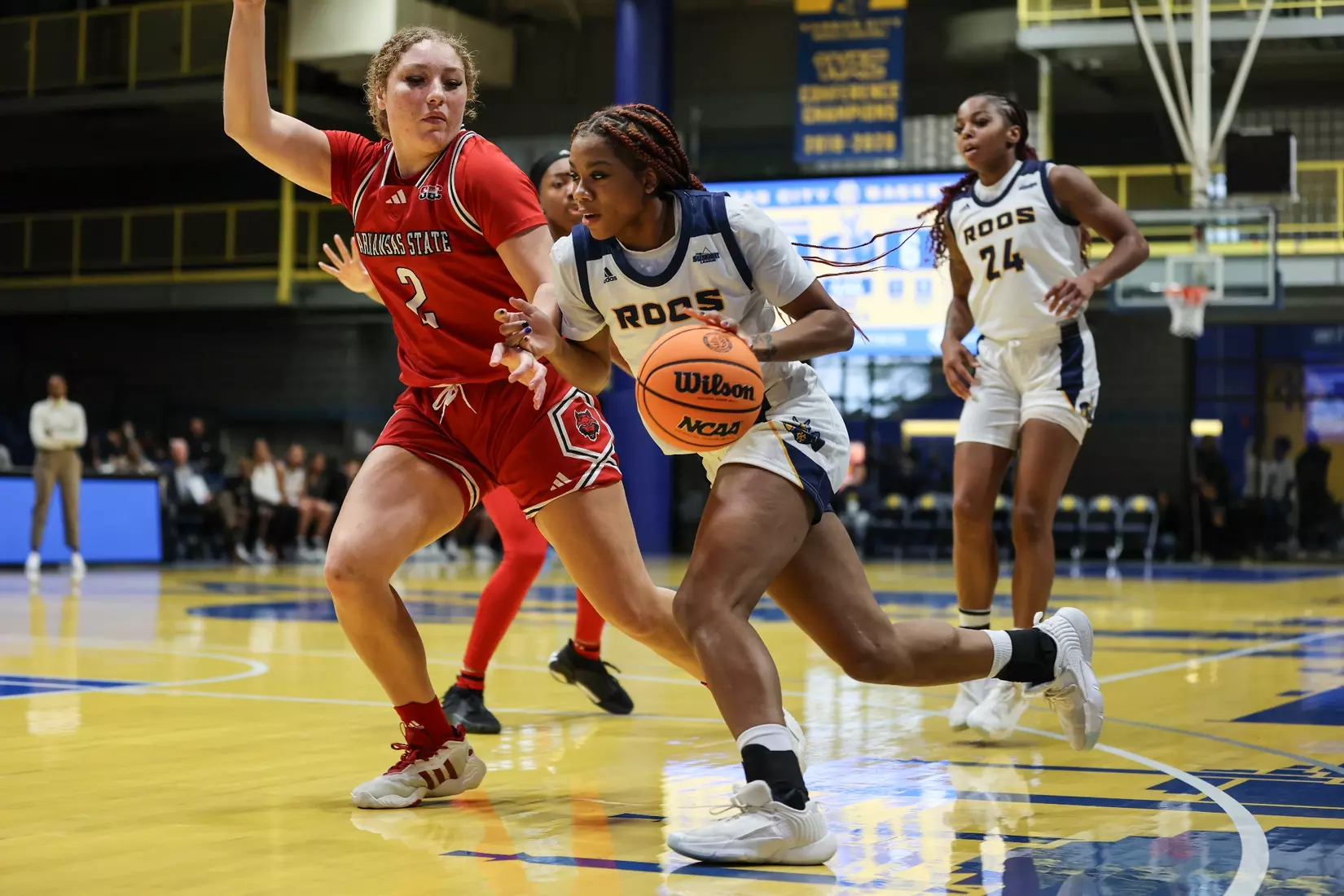 Kansas City Women's Basketball held on down the stretch to pick up a win against Arkansas State, 62-57 on Dec. 2, 2023.