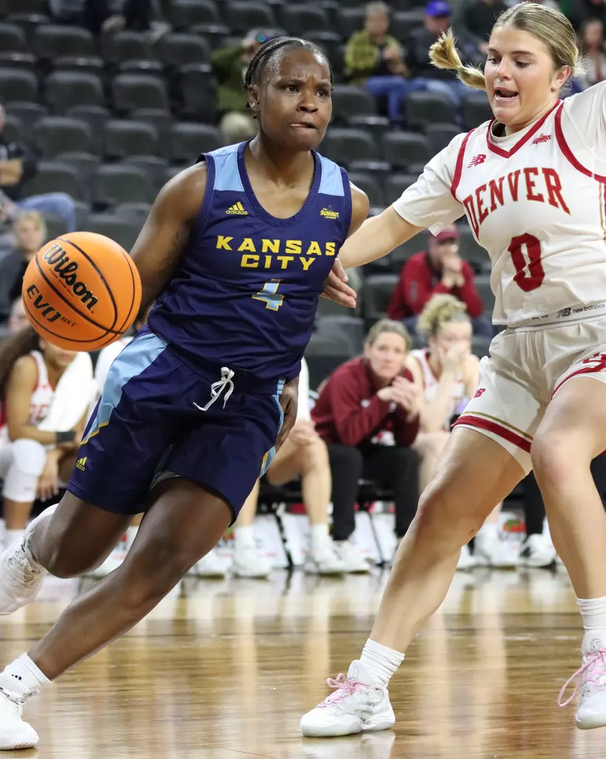 Kansas City Women's Basketball vs. Denver in the first round of the Summit League Championship. The Roos won on a buzzer beater, 66 - 65.