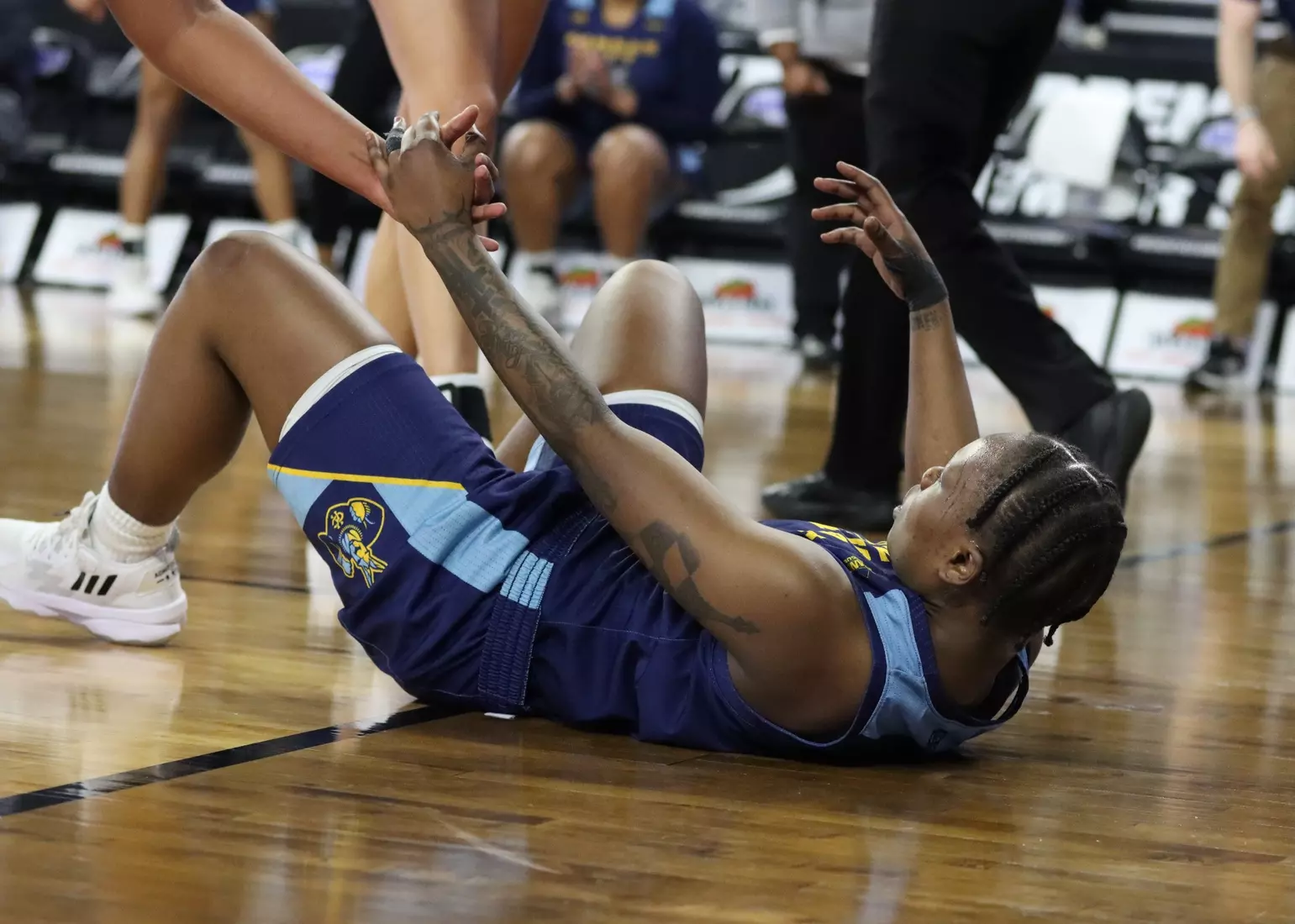 Kansas City Women's Basketball vs. Denver in the first round of the Summit League Championship. The Roos won on a buzzer beater, 66 - 65.